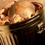 {Earth in Trash Can}